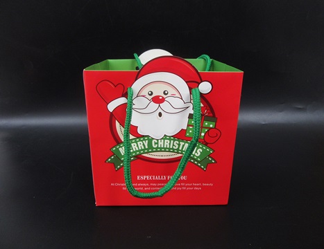 10Pcs HQ Red Xmas Paper Gift Bag Shopping Bag 12x14x12cm - Click Image to Close